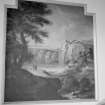 Johnstounburn House, wall Painting, main stair, Humbie parish, East Lothian