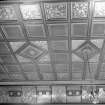 Interior view of Cairndhu Hotel, Helensburgh, showing detail of ceiling in drawing room.