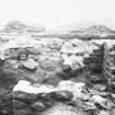 Excavation photograph.  Unidentified structure.
Film negative, 5.25" x 3.25".
Identical print (C30031) from A O Curle album (MS/28/461) is titled 'Furnace 
for channelled hypocaust'