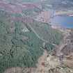 Aerial view of Comrie and Loch Achilty, Strathconon, near Contin, Easter Ross, looking E.