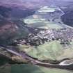 Aerial view of Ballater and Strath Dee, Aberdeenshire, looking East.