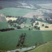 Aerial view of Gordon Castle with part of Fochabers behind, Moray, looking S.