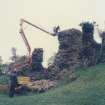 Lochmaben Castle.  Demolition of a Dangerous Section of Structure (AM/ARCH CH 10/85)