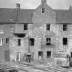 View of frontal elevation of 3, 4 and 6 The Gyles, Pittenweem, under restoration.
