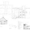 Cousland Smithy: Ground plan and section Y-Y1