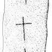 Kirkton St. Fillan's ink drawing of recumbent stone no.3