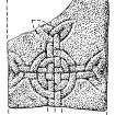 Papil, West Barra; scanned ink drawing of cross slab. 