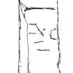 Tracing of Ogham inscription B on Fordoun Pictish cross slab