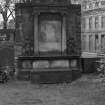 View of monument in Old Calton Burial Ground, Edinburgh.