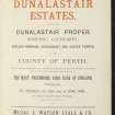 Estate Exchange. The Dunalastair Estates in the County of Perth. Sale Brochure. No 1518.