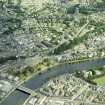 Aerial view of south side of Inverness, looking SE.