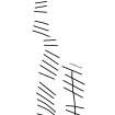 Scanned ink drawing of Newton House 2 Inscribed Pictish symbol stone - Ogham schematic 