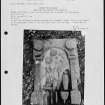 Photographs and research notes relating to graveyard monuments in Kippen Churchyard, Stirlingshire. 
