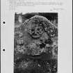 Photographs and research notes relating to graveyard monuments in Logie Old Churchyard, Stirlingshire. 
