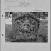 Photographs and research notes relating to graveyard monuments in Lamington Churchyard, Lanarkshire. 
