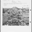 Photographs and research notes relating to graveyard monuments in Oldhamstocks Churchyard, East Lothian. 
