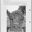 Photographs and research notes relating to graveyard monuments in Tranent Churchyard, East Lothian. 
