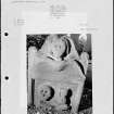 Photographs and research notes relating to graveyard monuments in Cardross Churchyard, Dunbartonshire. 
			