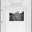 Photographs and research notes relating to graveyard monuments in Farnell Churchyard, Angus. 
