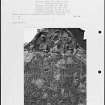 Photographs and research notes relating to graveyard monuments in Cowie Churchyard, Kincardineshire.
