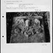 Photographs and research notes relating to graveyard monuments in Leuchars Churchyard, Fife.  
