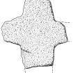 Scanned ink drawing of Lassintullich cruciform fragment