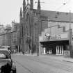 View of front elevation of St Andrew's Roman Catholic Cathedral, Nethergate, Dundee, and the Nethergate Garage Ltd.