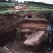 View from SW of the excavation trench; Mark Hall (Perth Museum) in picture
