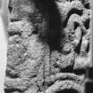 Detail of edge of cross-slab fragment, Kirriemuir no.17.