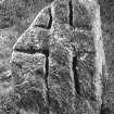 View of Tarfside cross-incised stone.