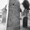 Aberlemno no 2, the Churchyard Stone. Reverse of cross-slab, showing Pictish symbols and battle scene.