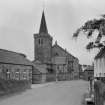 General view of Main Street, Kilrenny, including Parish Church, from west.