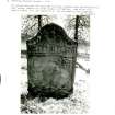 Photographs and research notes relating to graveyard monuments in Old Blair Churchyard, Perthshire.		