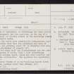 Unst, Underhoull, HP50SE 12, Ordnance Survey index card, page number 1, Recto