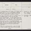 Yell, Papil, Burn Of Forsc, HP50SW 5, Ordnance Survey index card, page number 1, Recto