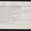 St Ninian's Isle, HU32SE 4, Ordnance Survey index card, Verso