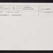 Lang Clodie Wick, HU38NW 1, Ordnance Survey index card, Recto