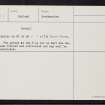 Lang Clodie Wick, HU38NW 1, Ordnance Survey index card, page number 2, Verso