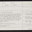 Broch Of Burland, HU43NW 5, Ordnance Survey index card, Recto
