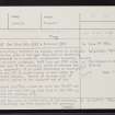 Law Ting Holm, HU44SW 11, Ordnance Survey index card, page number 1, Recto