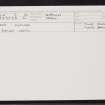 Fetlar, Manse, HU69SW 2, Ordnance Survey index card, Recto