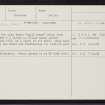 Fetlar, Manse, HU69SW 2, Ordnance Survey index card, Recto