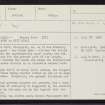 Fetlar, Funziegirt, HU69SW 6, Ordnance Survey index card, page number 1, Recto
