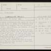 Hall Of Ireland, The Cairns, HY20NE 1, Ordnance Survey index card, page number 1, Recto