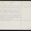 Hall Of Ireland, The Cairns, HY20NE 1, Ordnance Survey index card, page number 2, Verso