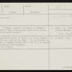 Ness Of Brodgar, HY21SE 21, Ordnance Survey index card, Recto
