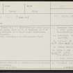 Cuween Hill, HY31SE 1, Ordnance Survey index card, Recto