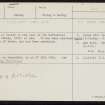 Dounby, Click Mill, HY32SW 5, Ordnance Survey index card, Recto