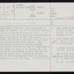 Rousay, Tafts, HY33SE 44, Ordnance Survey index card, page number 1, Recto