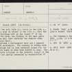 Westray, Pierowall, Lady Kirk, HY44NW 2, Ordnance Survey index card, page number 1, Recto